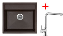 Sinks SOLO 560 Marone + ELKA lesklá 